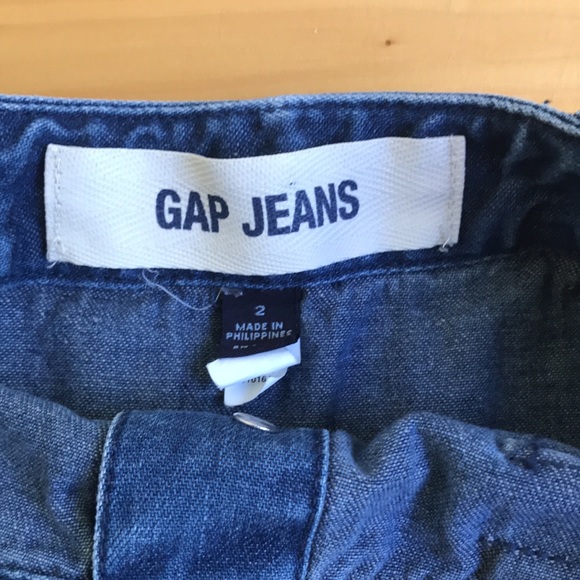 Vintage GAP Button Front Denim Pencil Skirt - Picture 3 of 7